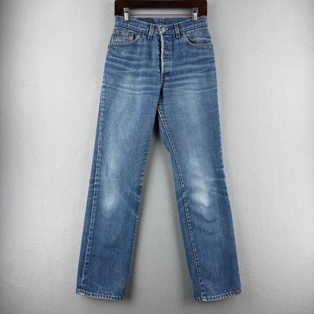 Vintage Levis Jeans Womens 33x36 (Fits 29x31) 501 High Rise Straight 80s USA - Picture 1 of 16